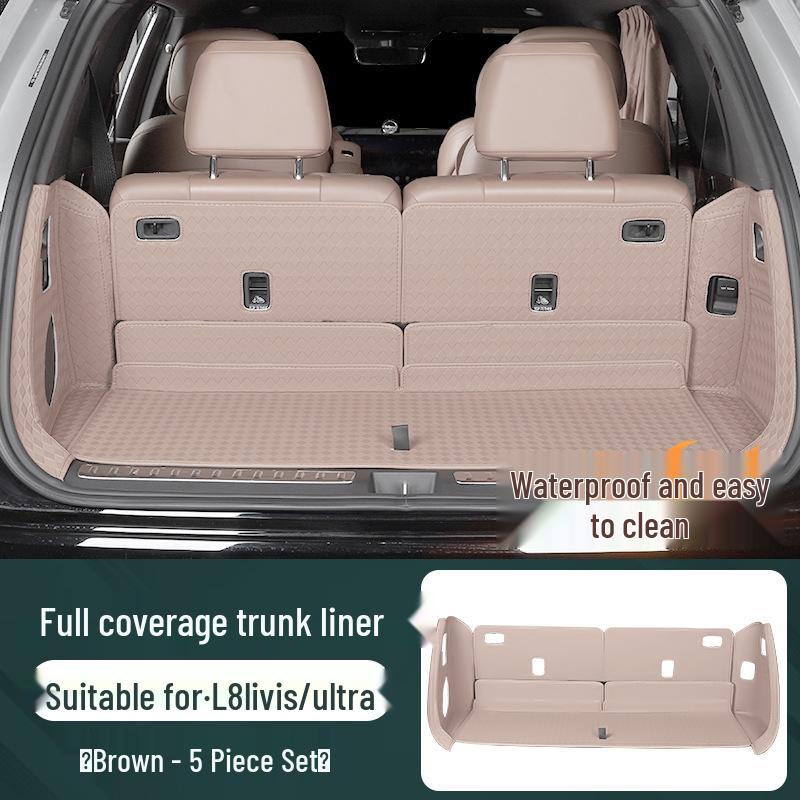 i6 Trunk Mat: Full Coverage Leather Protection Pad for Car Interior