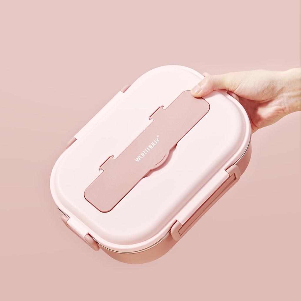 4/5 Grids Portable 304 Stainless Steel Lunch Container For Kids Students Large Capacity Lunch Box With Cutlery& Bowl Heatable N