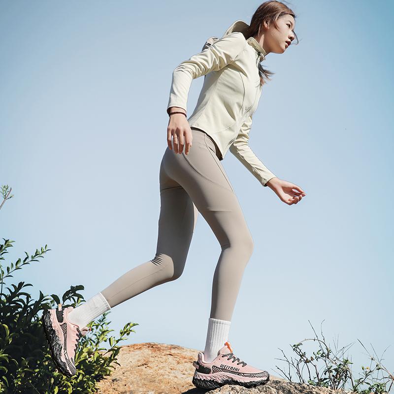 Wanderschuhe für Damen, Geländelaufschuhe, Abriebfeste Sneaker, Laufschuhe, Atmungsaktiv, Leicht, Weichsohlig, Herren-Sportschuhe