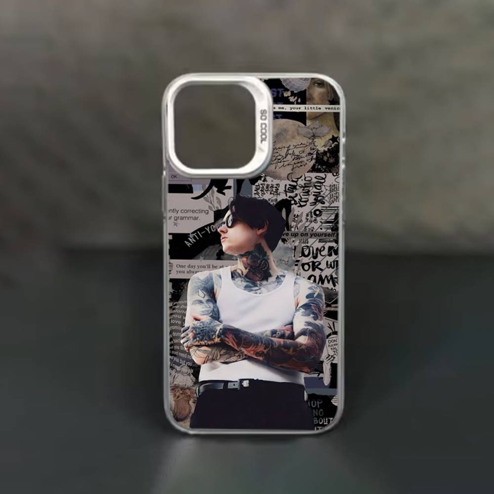 Band O-Omems Phone Case For iPhone 17,16,15,14,13,12,11,Pro,Max,Plus,Mini,X,XS,XR,8,S,SE Soft Black Case