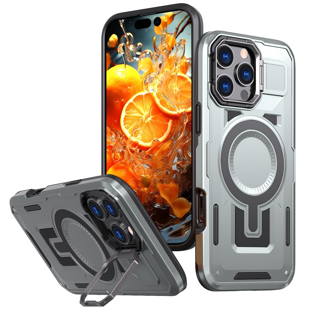 New Product for IPhone16Pro Mobile Phone Case Magnetic Lens Holder Two-in-one Anti-fall Armor S25 Protective Cover