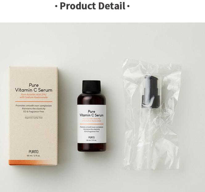 Purito Reines Vitamin C Serum 60ml – Aufhellendes & Tonus-perfektionierendes Tages-Serum
