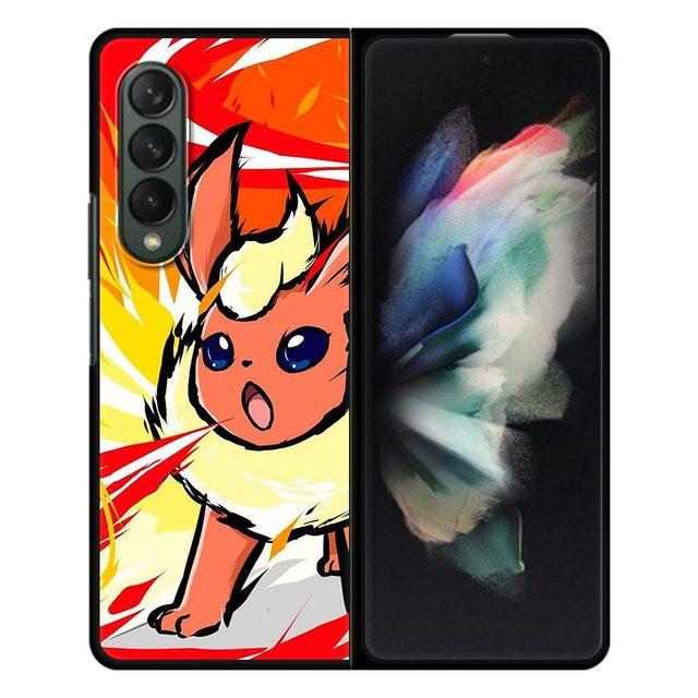 

Чехол для Samsung Galaxy Z Fold 3 5g, черный жесткий чехол для телефона Z Fold3, модный противоударный чехол для ПК, аниме, Cool Pokemon Shell for Samsung Z Fold 3