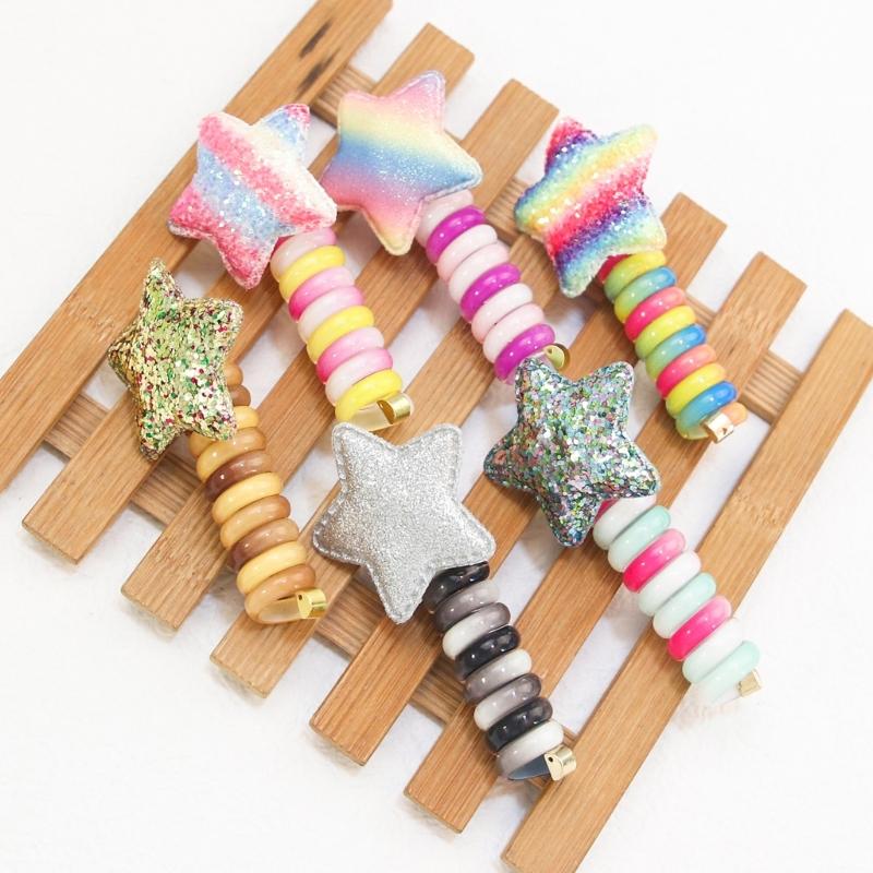 Women Plastic Hair Rope Spirals Hair Rings Teens Hair Ties Hair Shaping Ornament