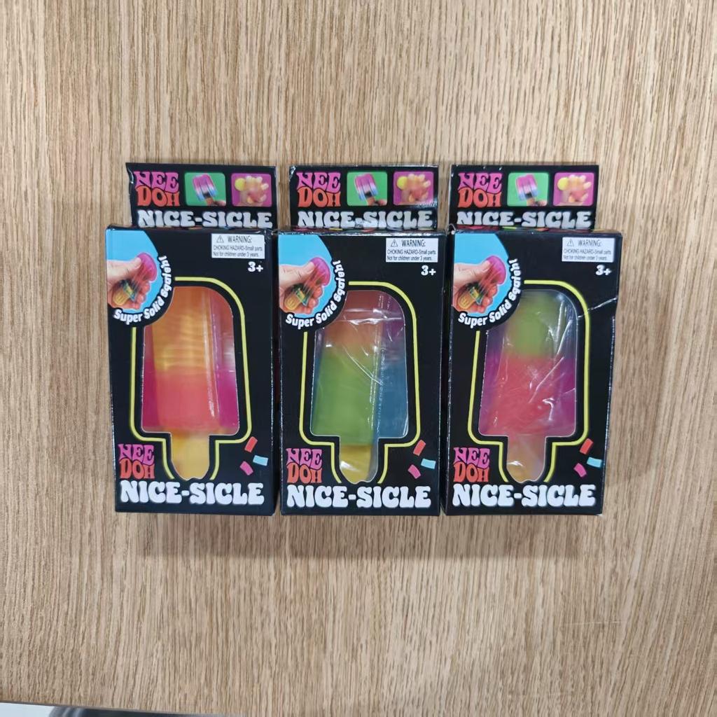 Schylling Needoh Popsicle Blind Box Cube Sensory Stress Relief Squishy Cube Anti-Anxiety Squeeze Object for Birthday Gift Toy