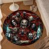 Rock music Slipk-not  Round Rug for Livingroom,Bedroom, Palyroom, Chair Rug, Area rug, Circle Carpet, Large Size Fan Christmas gift