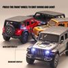 1/22 Scale Jeeps Wrangler Pickup Off-road Vehicle Alloy Model Car Simulation Sound and Light Diecast Metal Toy Collection Gift for Boy