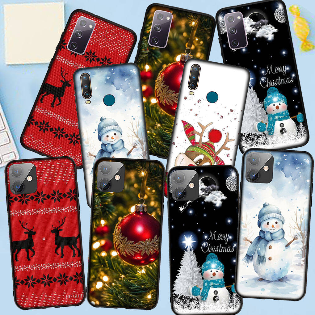 Case for iPhone 17 16 15 Xiaomi Poco F8 F7 X7 X6 M8 C85 C75 C71 Redmi Note 14 13 12 11 Pro Max A3 A4 14C 13C 15C Deer Decoration Christmas Tree Cover