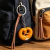Bag Pendant 1:1 Realistic Simulated Bread Shape Resin Keychain with Rope Decor High Simulation Baguette Bagel Charm Key Holder