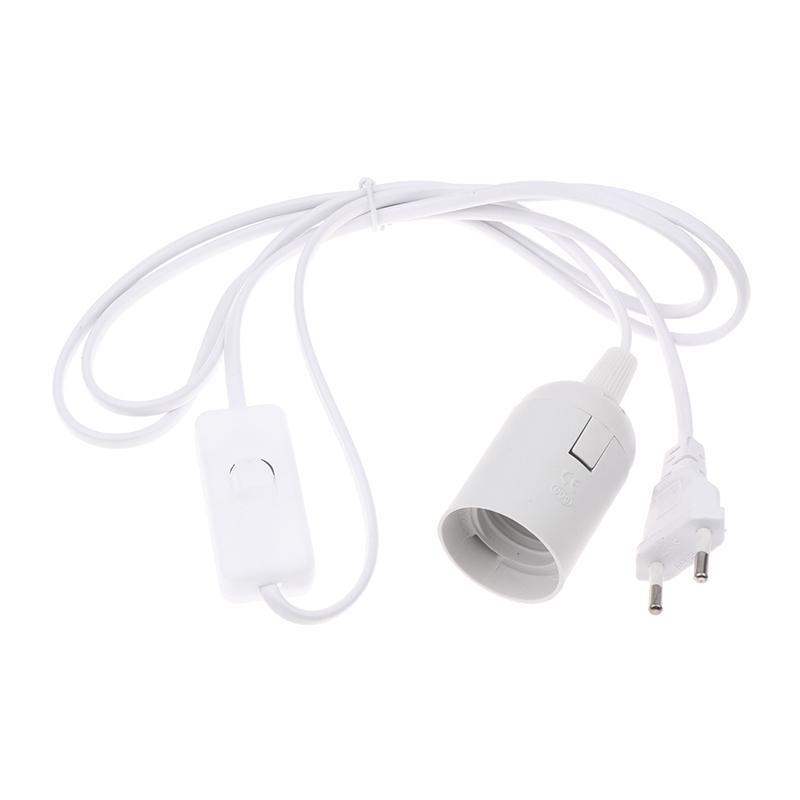 Eu Plug E27 Lamp Base Holder With On/Off Switch Power Cord Cables Hanging Pendant Led Light Fixture Lamp Bulb Socket Cord