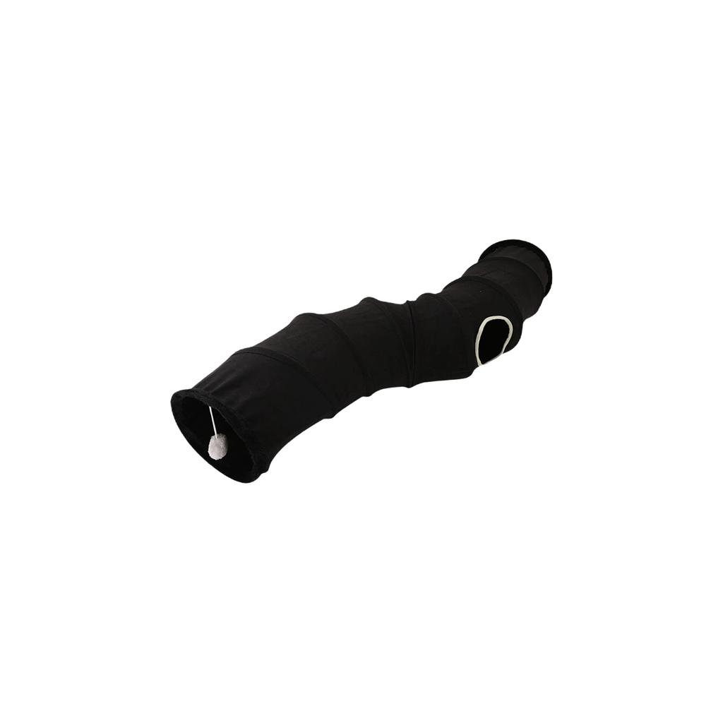 Túnel para Gatos com Orelhas de Gato, Tubo Interativo para Gatos com Bola Suspensa, Brinquedo para Gatos Auto-Brincável com Som de Amassar para Gatos de Interior, Gatinhos, Filhotes, Coelhos