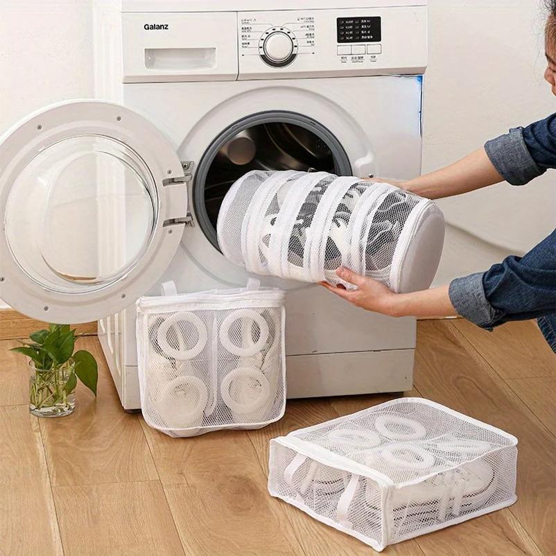 1pc Washing Machine Protective Shoe Bag, Household Lazy Anti Deformation Shoe Cover, Mesh Bag, Shoe Specific Cleaning Bag