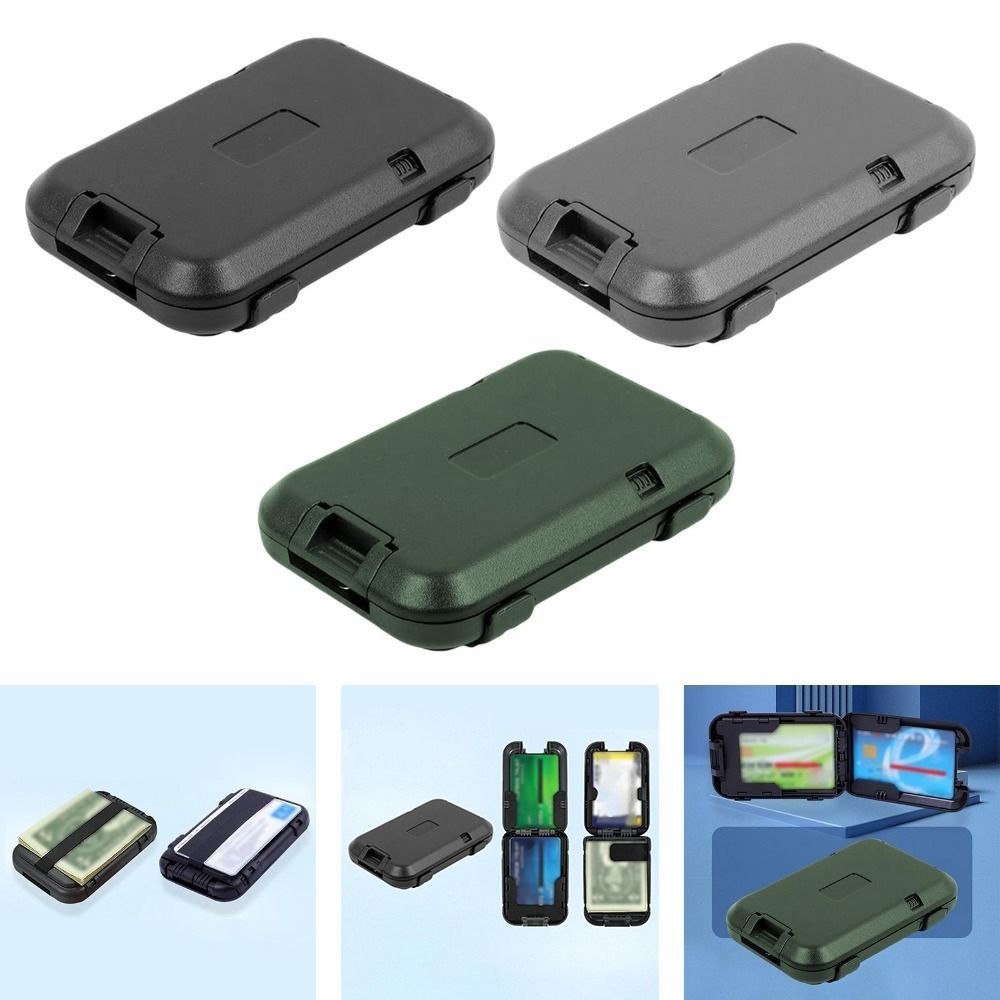 

Waterproof Card Holder ABS Wallet Small Business Card Case Unisex чорний