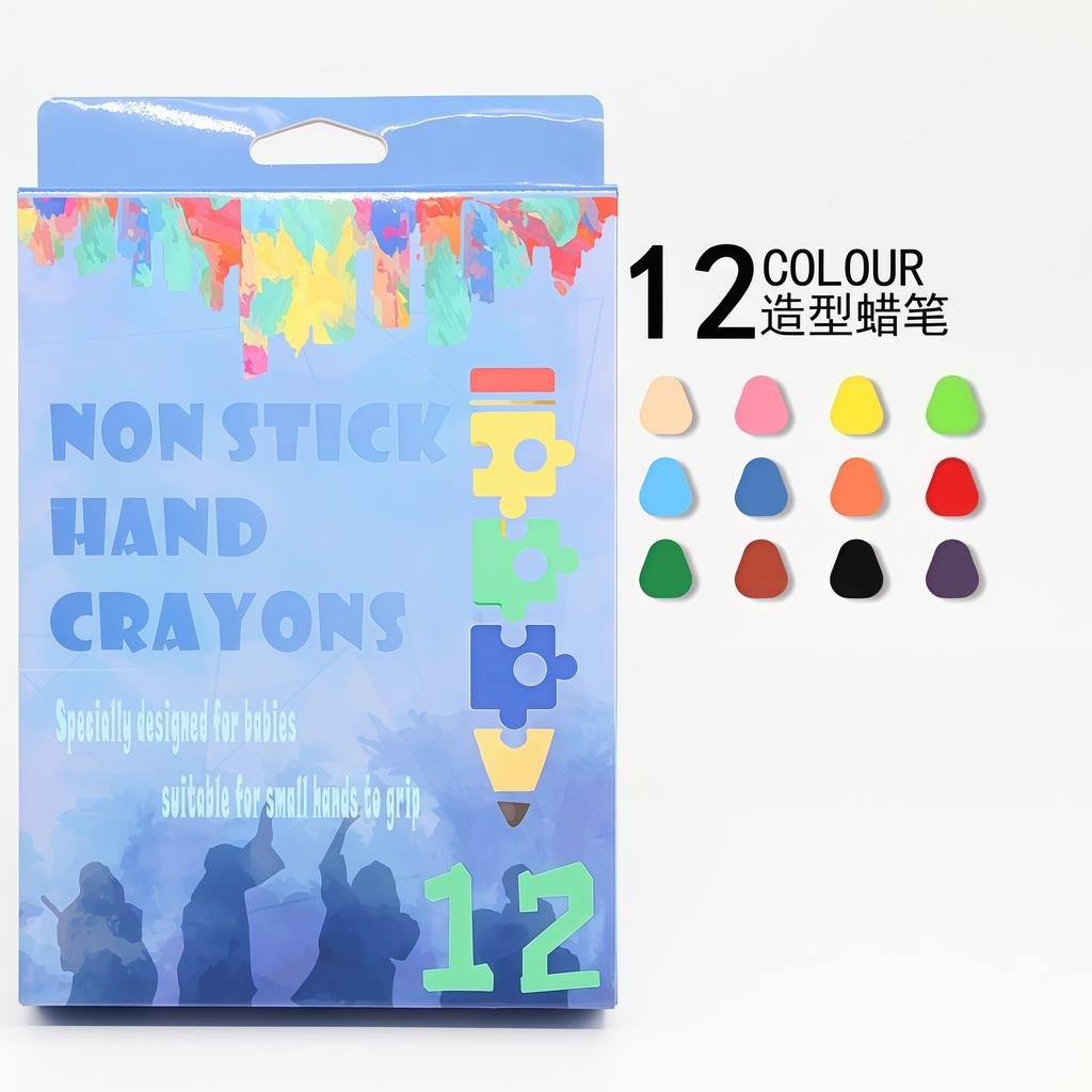 24-Color 3D Stereo Painted Water Drop Crayons – Mess-Free, Washable Plastic Crayons for Toddlers & Kindergarten Art