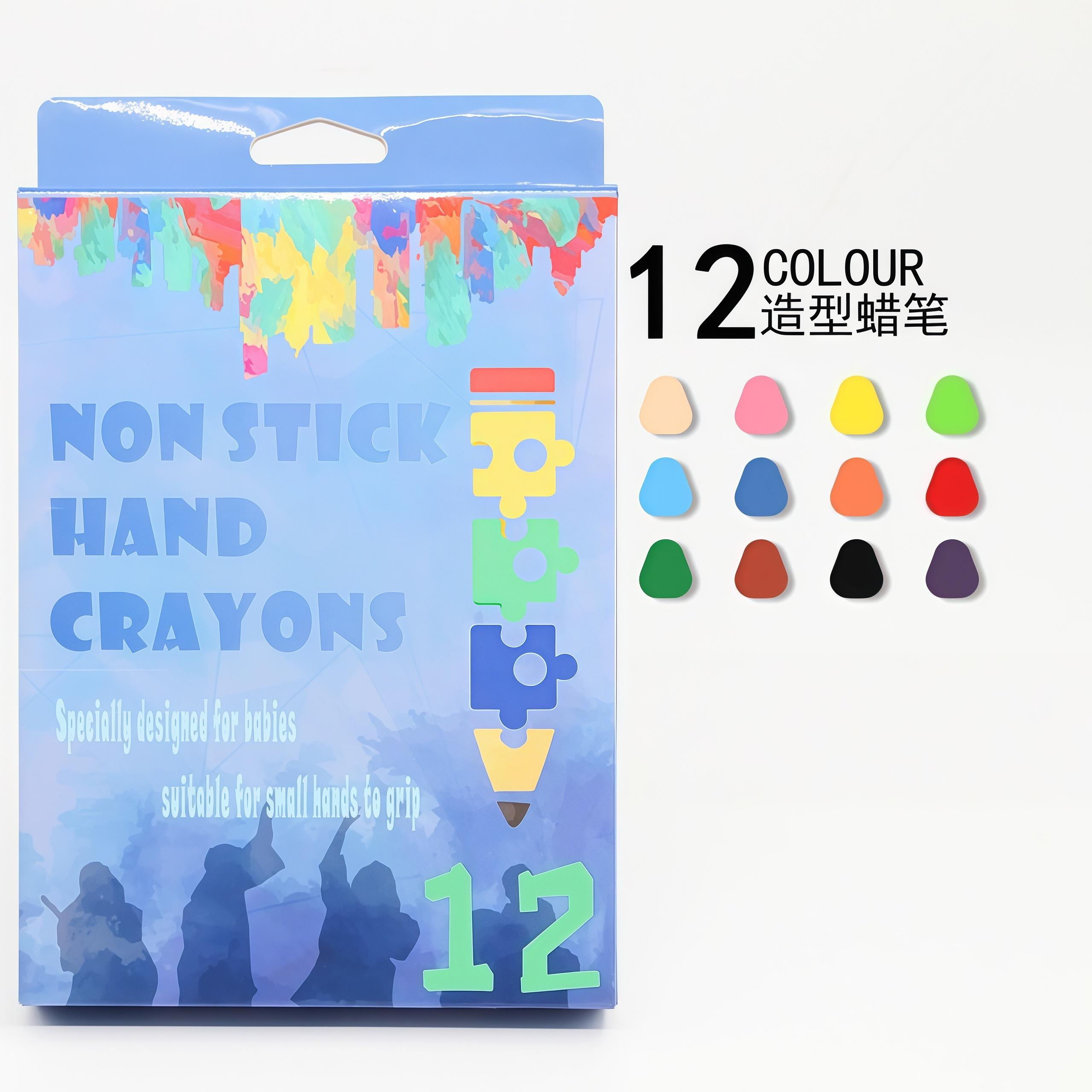 24-Color 3D Stereo Painted Water Drop Crayons – Mess-Free, Washable Plastic Crayons for Toddlers & Kindergarten Art