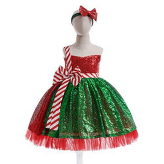 Children's Halloween Bowknot Mesh Princess Dress for First Birthday