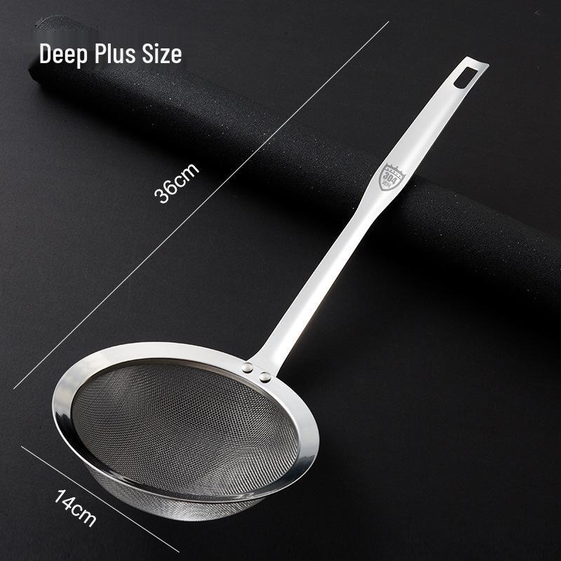 304 Stainless Steel Mesh Skimmer & Strainer: Juice, Soy Milk, Flour, Frying, Oil Separator