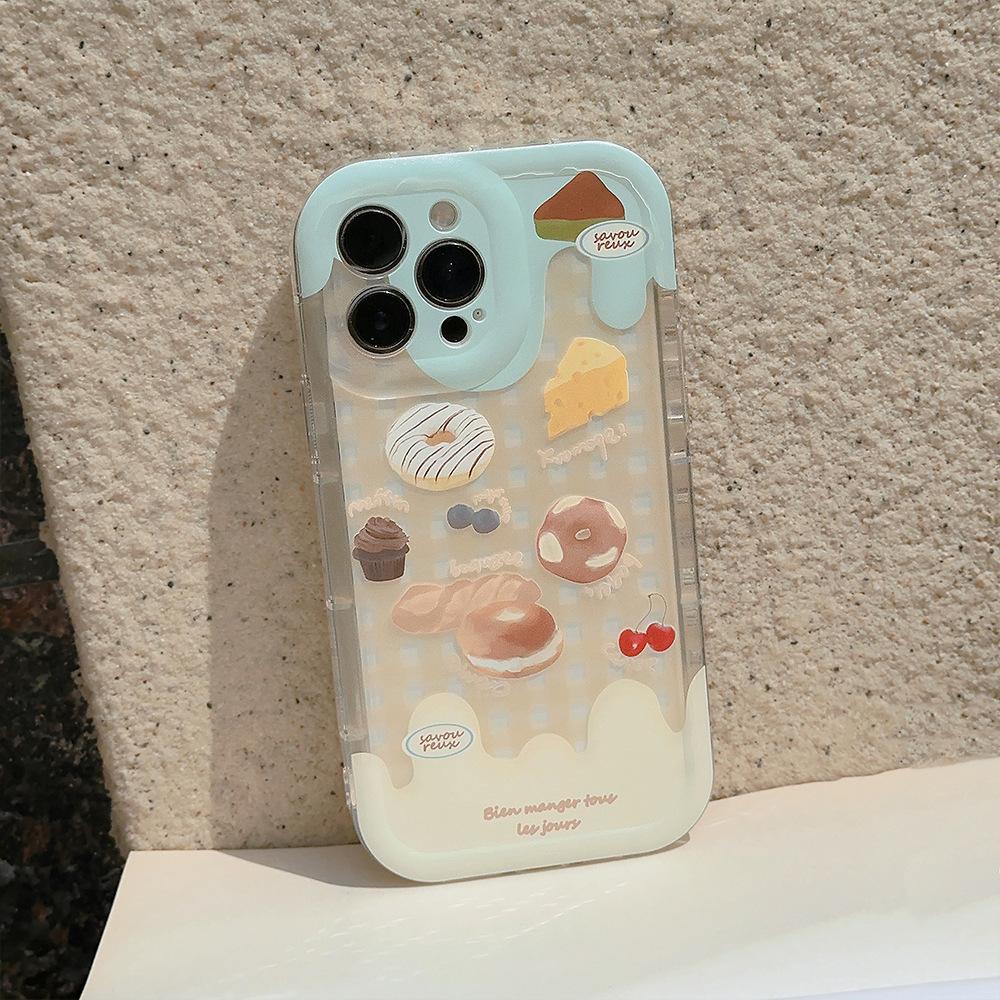 Summer Cream Donut for Iphone 14 for Apple Phone Case 15Pro Max16 Transparent 13 Full Cover
