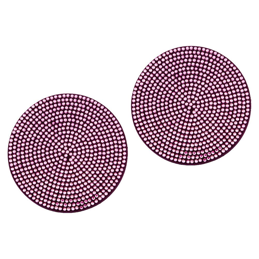 2 Peças Porta-Copos para Carro PVC Antiderrapante Almofadas para Porta-Copos de Carro Porta-Copos para Veículos com Strass de Cristal para Carros Acessórios Brilhantes da Moda