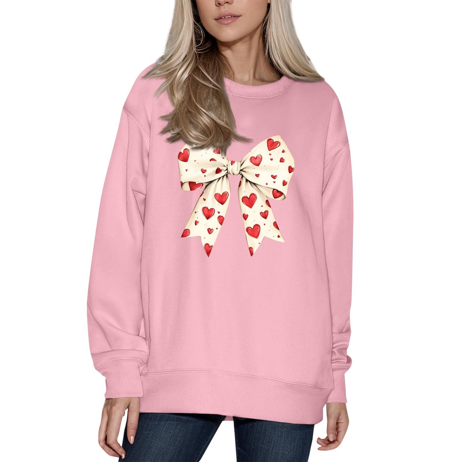 

Женский модный принтованный свитер с длинным рукавом и круглым вырезом XXL розовый