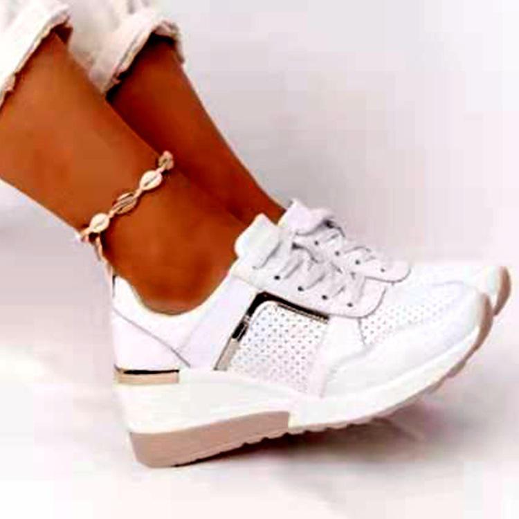 Plus Size Summer '21 Thick Sole Mesh Wedge Sneakers