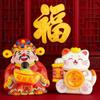 2Pcs God of Wealth Refrigerator Magnet Rotatable Home Office Kitchen Fortune Cat Magnetic Whiteboard Locker Fridge