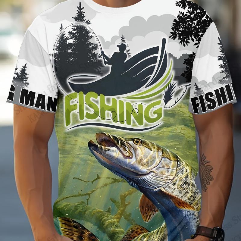 2026 New Fishing Fish 3D Print T-shirt Men Women Fashion Casual Outdoor Sports Short Sleeve