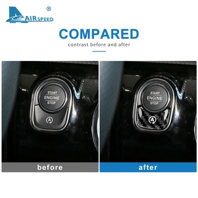 Real Carbon Fiber for Mercedes Benz A Class W177 GLB X247 CLA AMG W247 Car Engine Start Stop Button A Sticker Trim Accessories