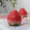 Strawberry Wood Carving Crafts  Handmade Cute Apple Wooden Carved Ornaments Home Office Desktop Creative Decoration