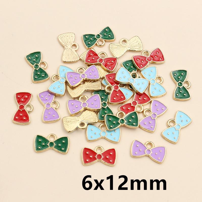 50Pcs 11x9mm Small Alloy Flower Charms Pendants Multi Colors For DIY Bracelet Necklaces Jewelry Making Accessories
