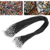 100pcs Lobster Clasp Wax Rope Waxed Thread Leather Cord Necklace DIY Jewelry Accessory