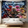 Mighty Morphin Power Rangers Druck Wandteppich - Tragbares Wanddekor Tuch, für Zuhause, Studentenwohnheim, Reise, Schlafzimmer, Wohnzimmer - Ideales Geburtstags-Einweihungsgeschenk