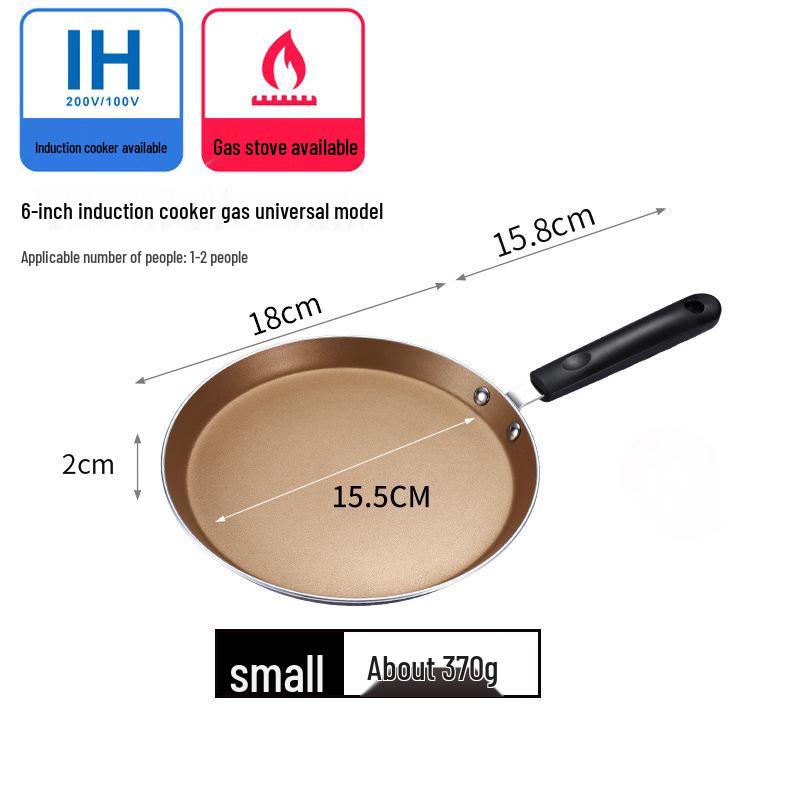 Non-stick Maifan Stone Frying Pan for Home, Flat-Bottomed Pancake Pan, Gas Stove Compatible