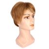 Synthetic Wig for Man Natural Short Straight Haircut Handsome Blonde with Bangs Daily Party Use Breathable Male Wigs