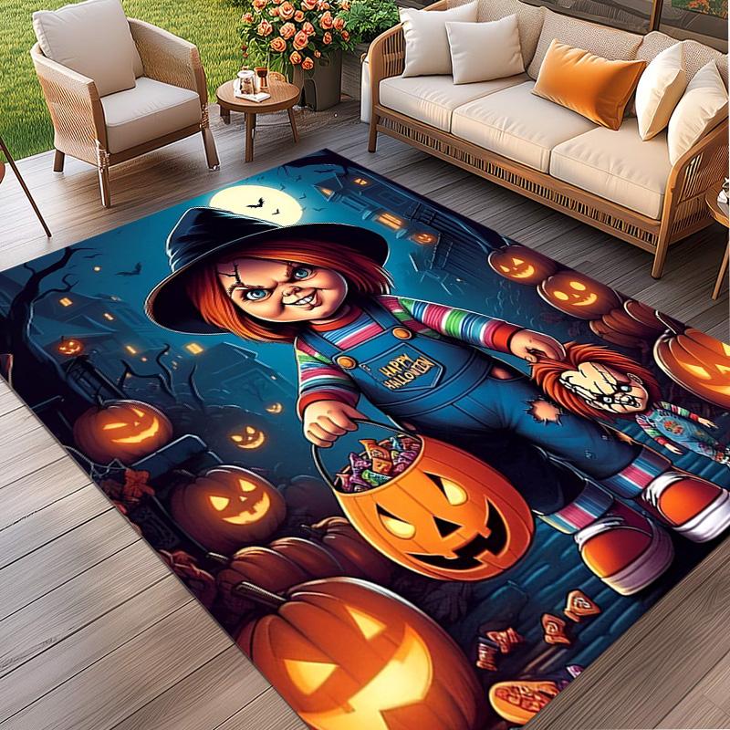 Bride of Chucky Print Rug, Washable Floor Carpet, For Entryway Dorm Laundry Room Office Study, Home Decor Birthday Christmas Gift