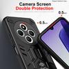 Dual Finger Ring Armor Funda for Xiaomi Redmi 14C 4G Case for Redmi A4 A3 Pro POCO C75 Rotate Metal Bracket Stand Case Cover