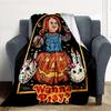 1pc Halloween Horror Outdoor Blanket Lightweight Flannel, Soft & Warm, All Season Use for Sofa, Outdoor, Camping, Living Room, Office, Chair