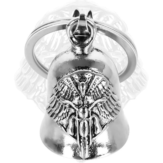 Motorcycle Biker Guardian Luck Riding Bell with Key Chain Ring & Hanger for Bikers Riders, for Men Women Guard Riding Safety
