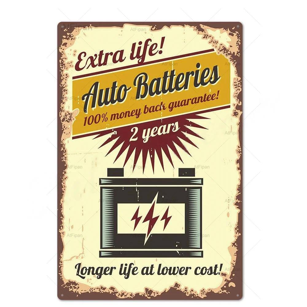 Vintage Metal Tin Sign Plaque  Retro Wall Decor Poster for Garage Gas Station Car Repair Shop  Perfect Home Decor Accent