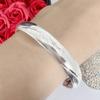 Fashionable Leaves Open Silver -Plated Bracelet