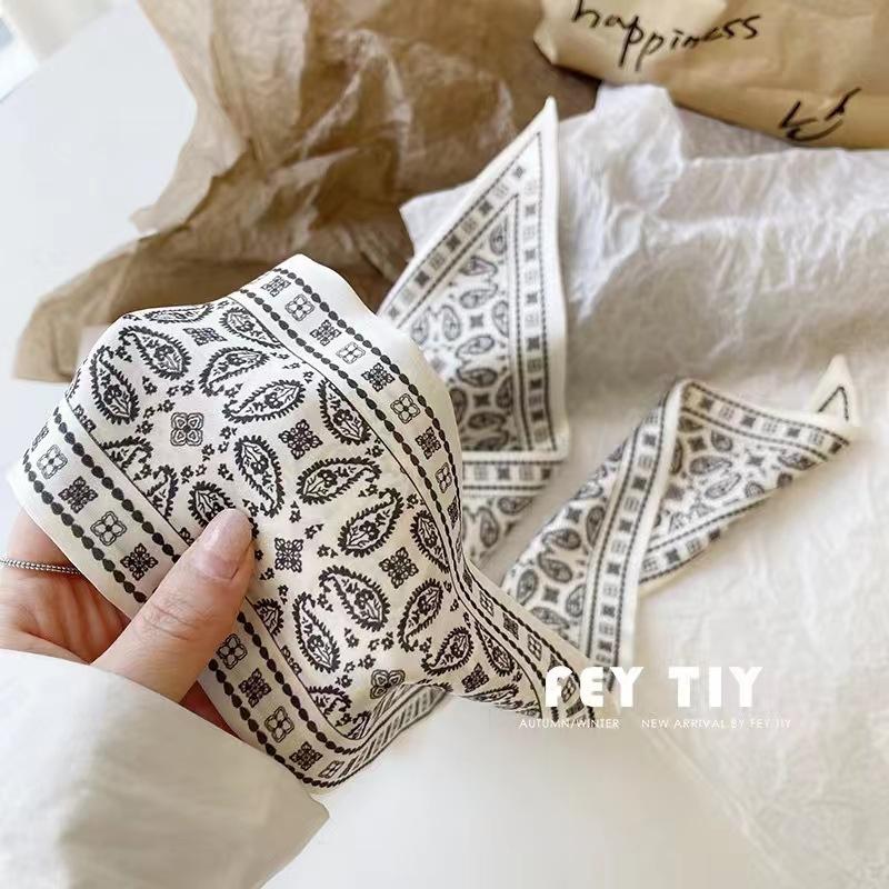 Multifunctional French Cashew FlowerHair Band Headwear Scarves 6.5cm*90cm