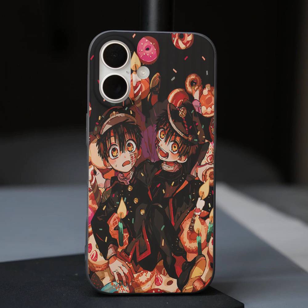 Anime Toilet-Bound Hanako-kun Phone Case For IPhone 17 16 15 14 13 12 11 Pro Plus Pro Max Soft Stripe Cover