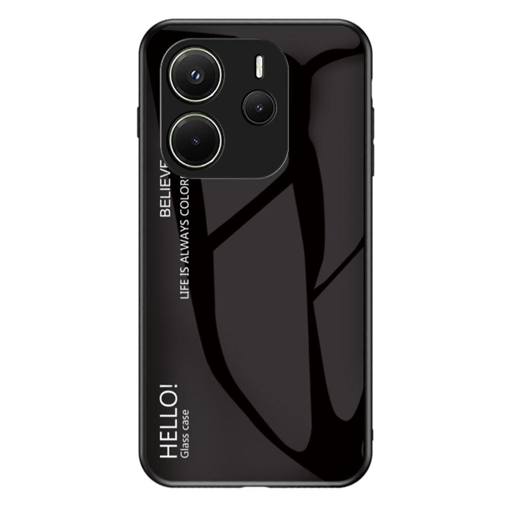 For Xiaomi Redmi Note 14 4G (163.25mm) Etui Ripebestandig Herdet Glass+PC+TPU Telefondeksel