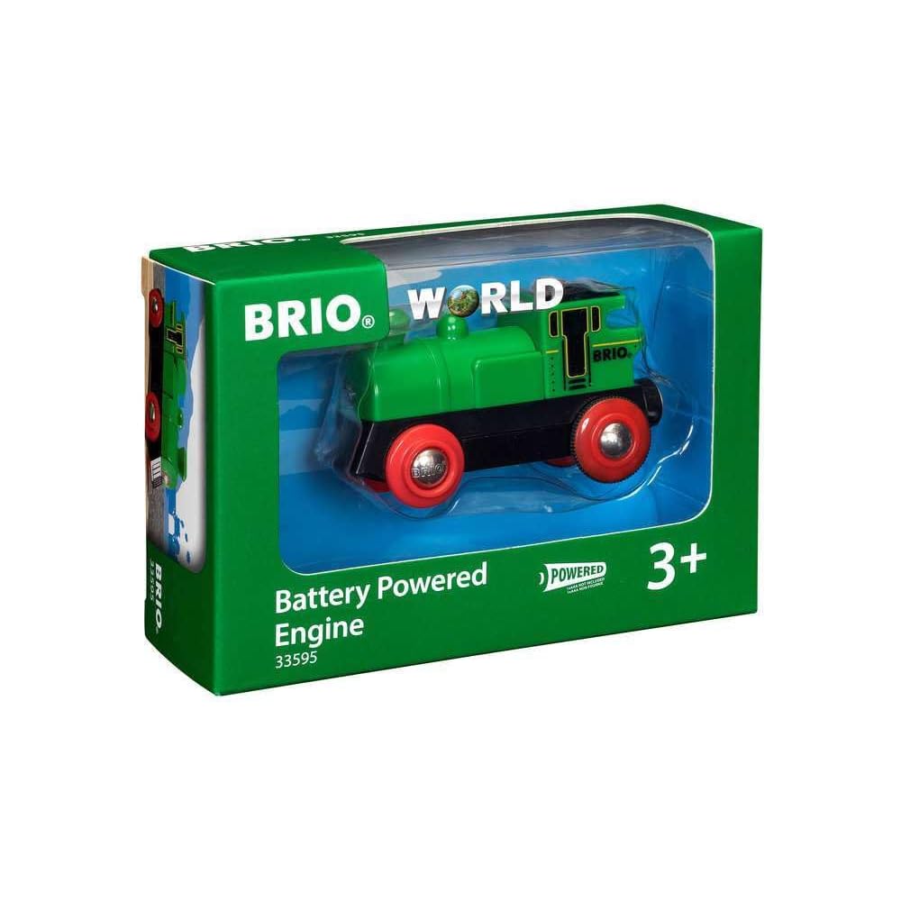 Brio Battery Powered Green Locomotive Toy for Ages 3 and Up Wooden Train Vehicle