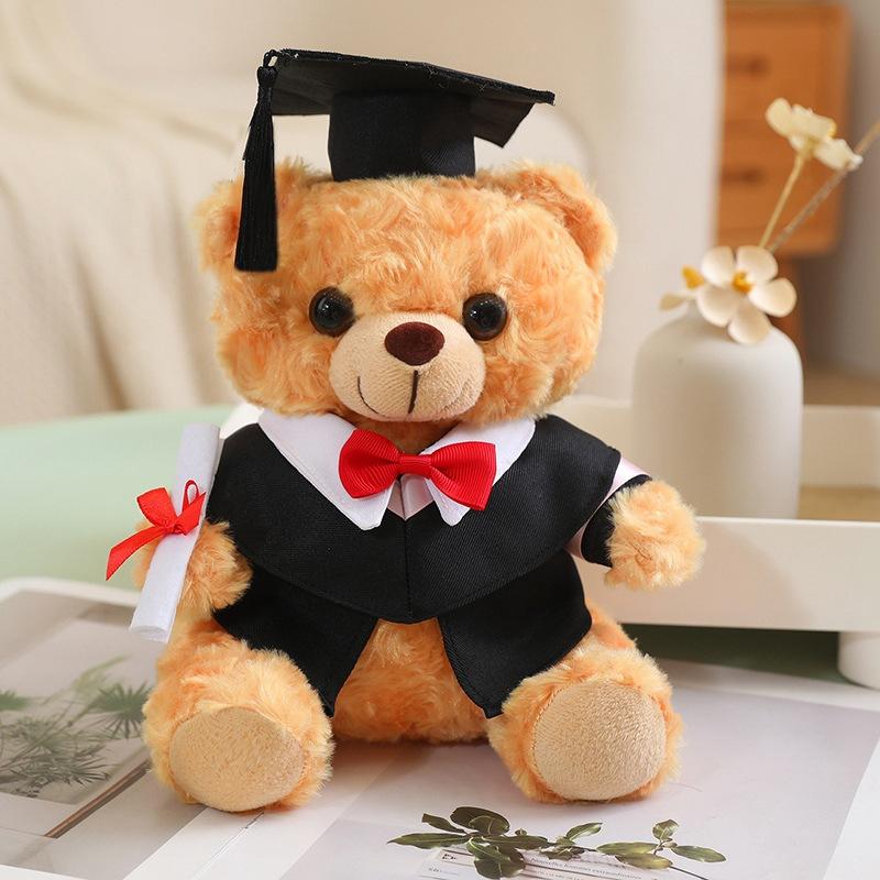 Cartoon Doctor Suit Teddy Bear Doll Plush Toy Bachelor Bear Doll Doll Girl Graduation Season Gift