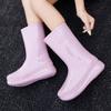 Fashion New Brand Women Rain Boots PVC High Quality Fashion Knee High Boot Platform Big Size 41 Round Toe Luxury Men Long Boot