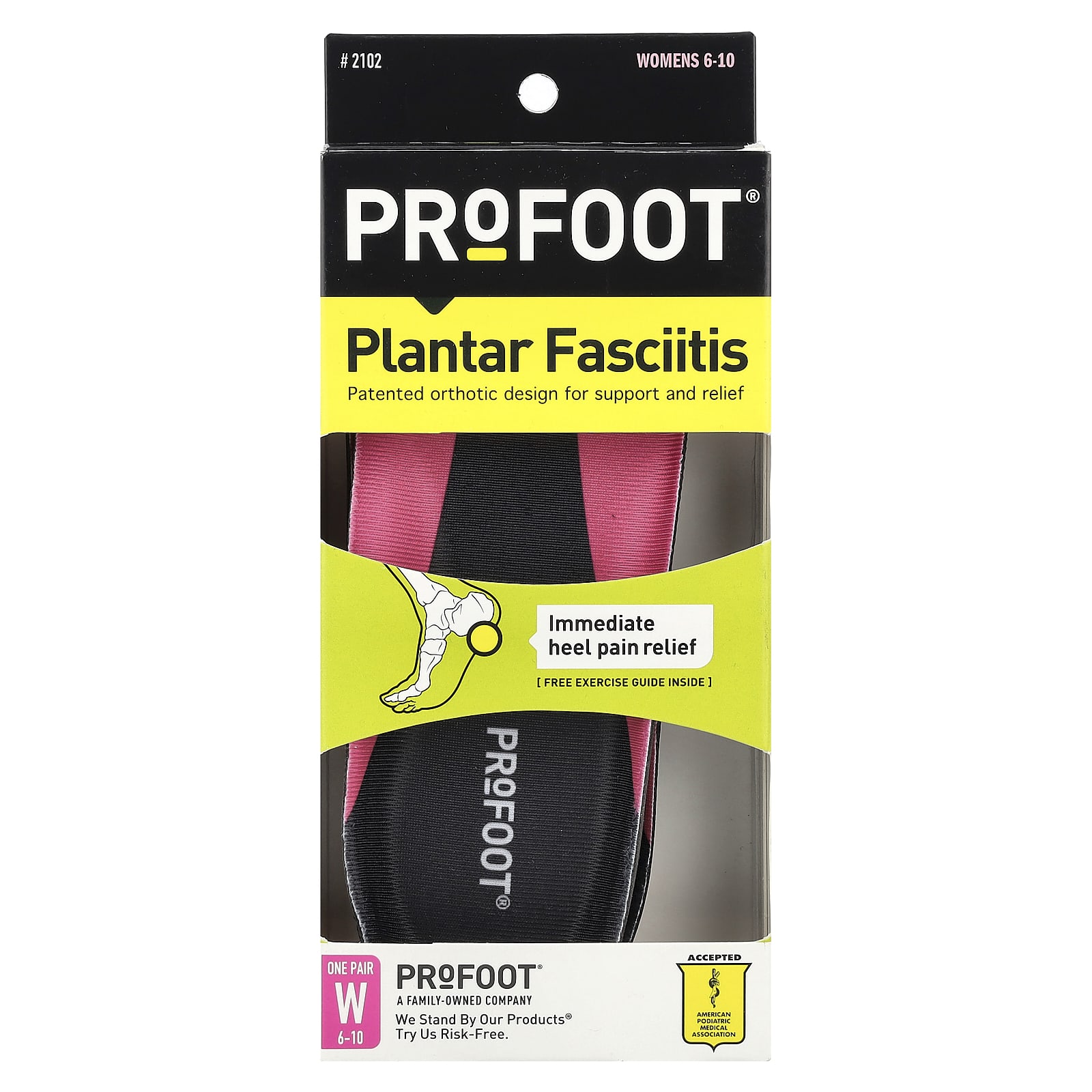 

Plantar fasciitis, female, 6-10 years old, 1 pair