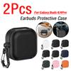 2Pcs PU Leather Protective Case for Galaxy Buds4/4Pro Full Protection Skin Shell Shockproof Anti‑Drop Earbuds Cover W/ Carabiner