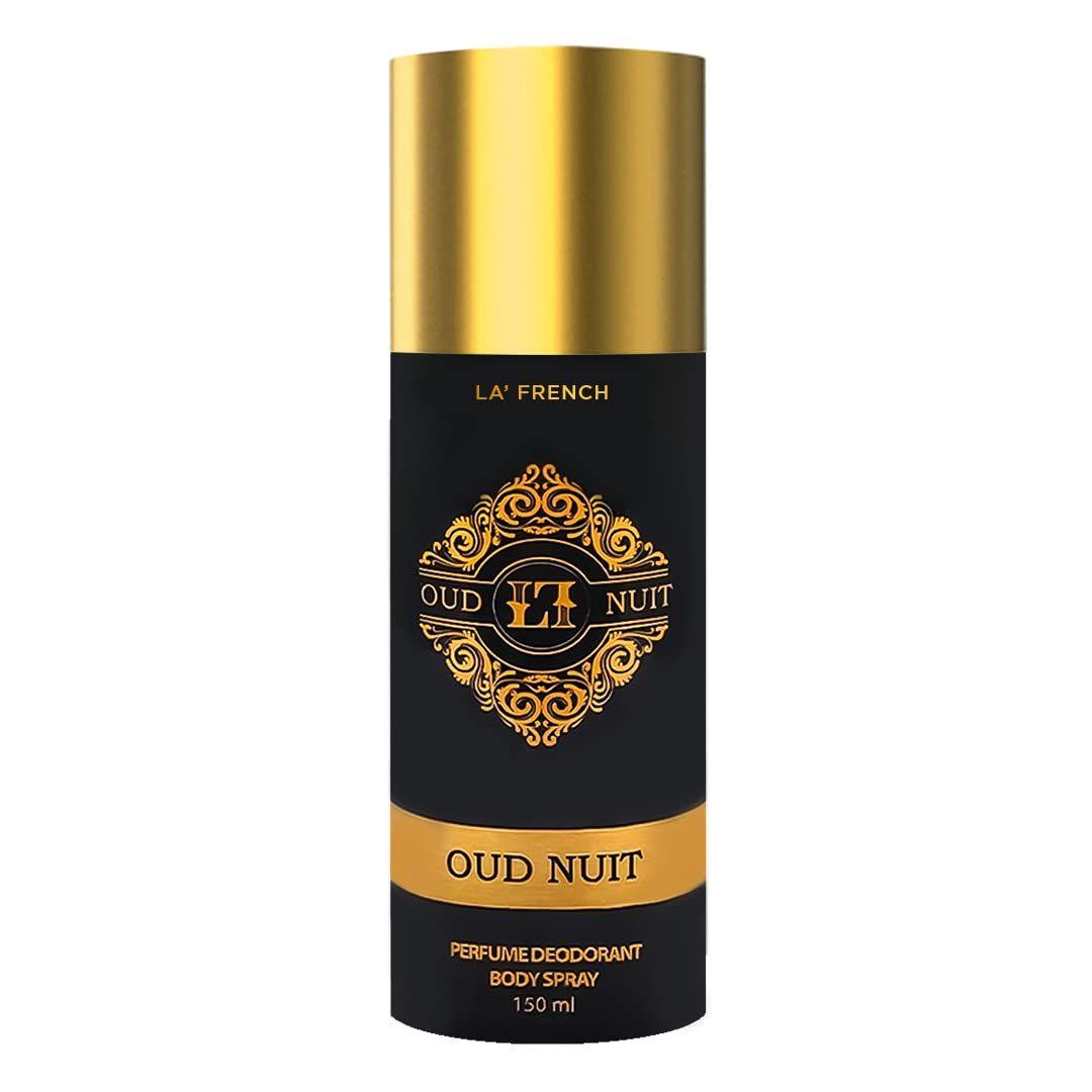 

La French Oud Nuit Deo 150ML Дезодорант | Дезодорант для мужчин и женщин | Сверхдлительная емкость | EDP-спрей для тела (1) 150*1