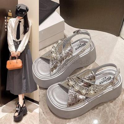 Thick-soled Fashion Sandals Children's New Summer Breathable Muffin Height Increase with Skirt Niche Style